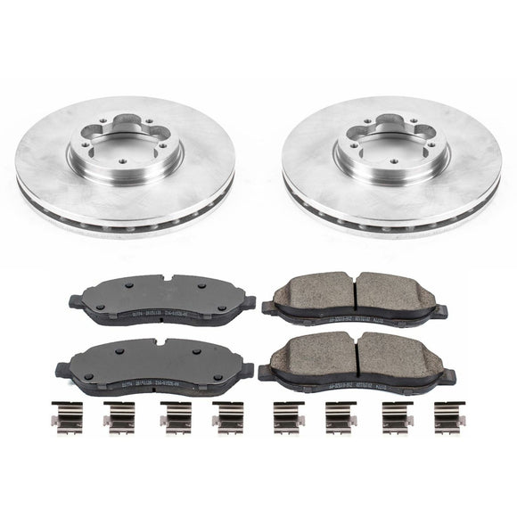 PowerStop OE Stock Replacement Low-Dust Ceramic Brake Pad and Rotor Kit
