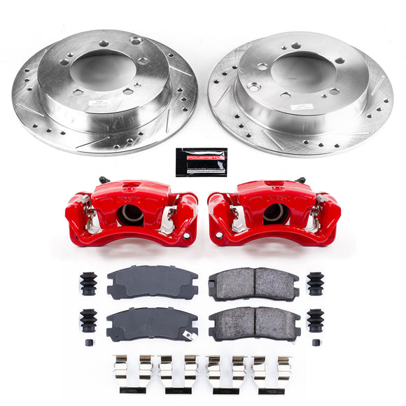 PowerStop Z23 Daily Driver Carbon-Fiber Ceramic Pads Drilled & Slotted Rotor & C