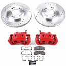 PowerStop Z26 Street Performance Ceramic Brake Pad, Drilled Slotted Rotor, and C