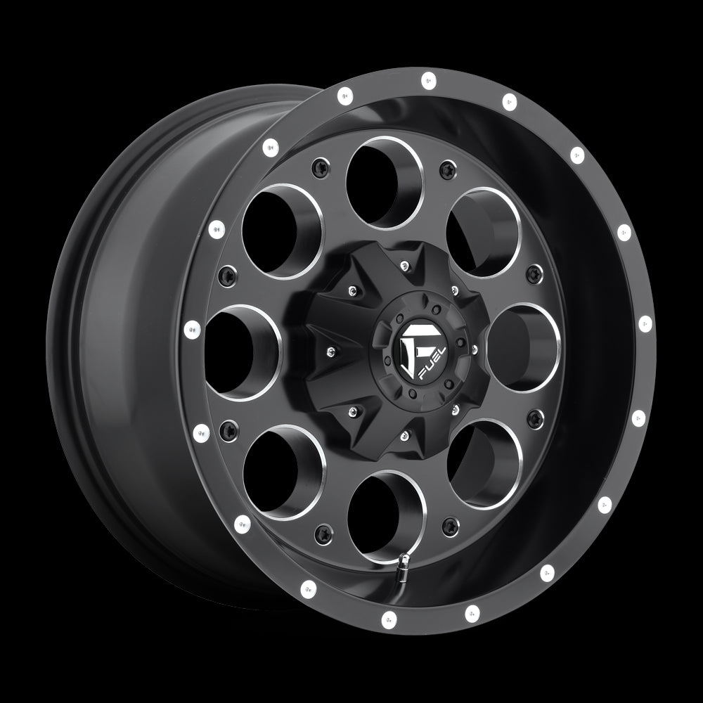 16X8 Fuel D525 REVOLVER Matte Black Milled 8X165.1 ET1 wheel/rim