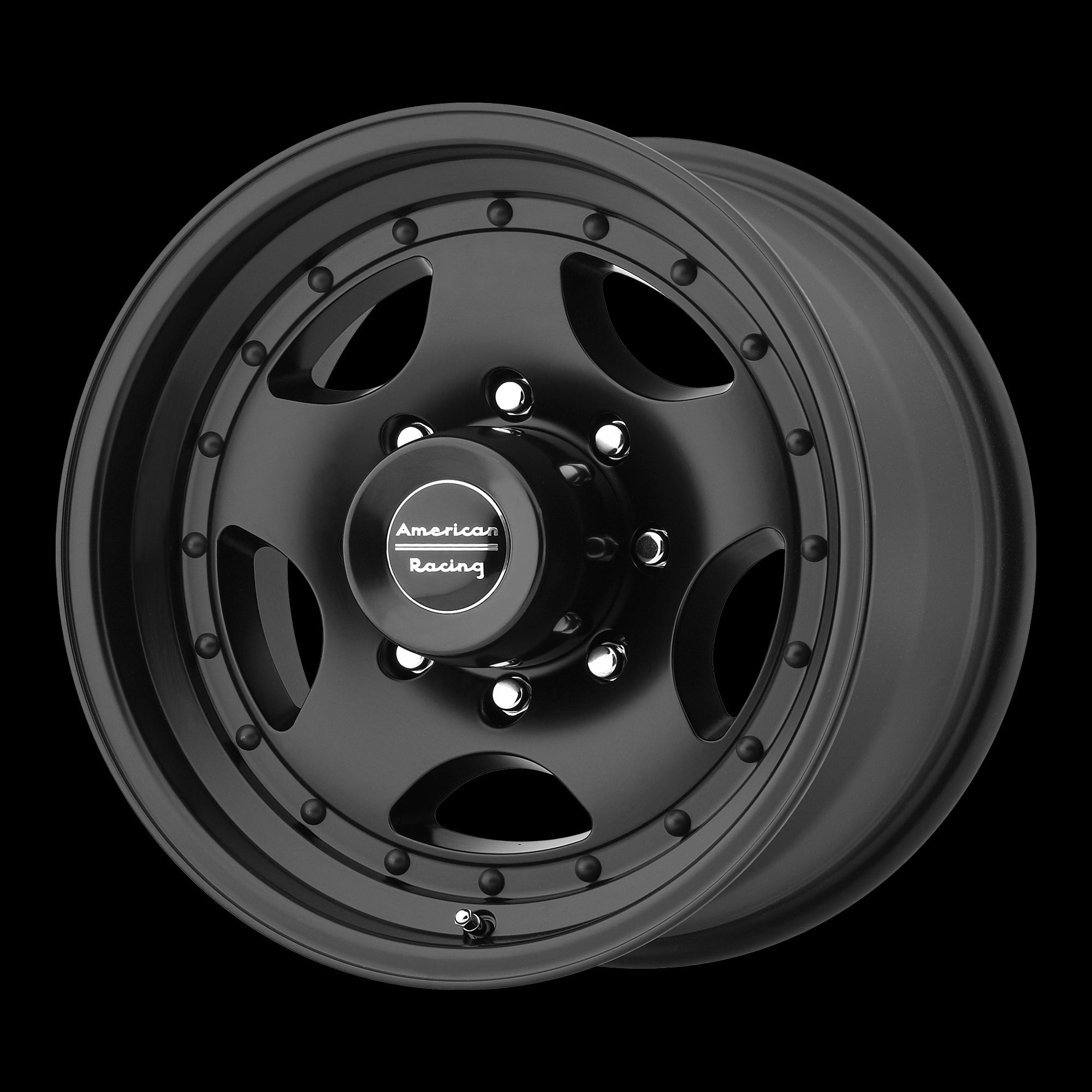 15X8 American Racing AR23 Black w/ Clearcoat Wheel/Rim 5x120.65 15-8 ET-19 - 0