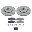 PowerStop OE Stock Replacement Low-Dust Ceramic Brake Pad and Rotor Kit