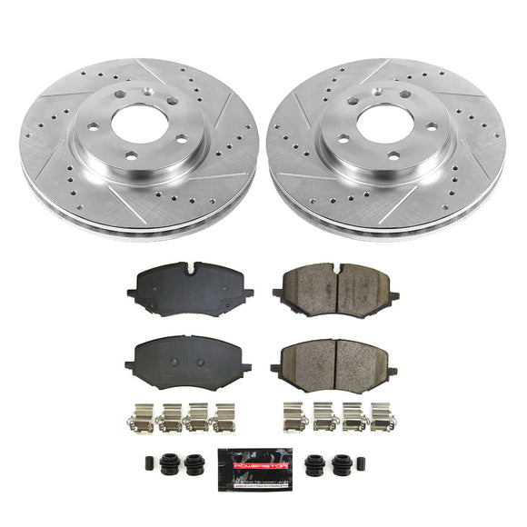 PowerStop Z23 Daily Driver Carbon-Fiber Ceramic Brake Pad and Drilled & Slotted