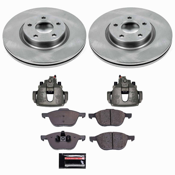 PowerStop OE Stock Replacement Low-Dust Ceramic Brake Pad, Rotor and Caliper Kit
