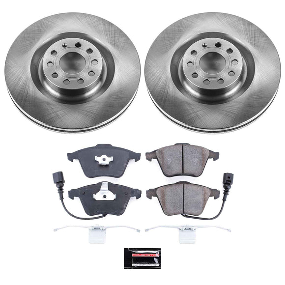 PowerStop OE Stock Replacement Low-Dust Ceramic Brake Pad and Rotor Kit