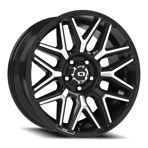 20X9 Vision 305 Rekluse Gloss Black Machined Face Wheel 5x127 5x5 ET-12 CB78.1