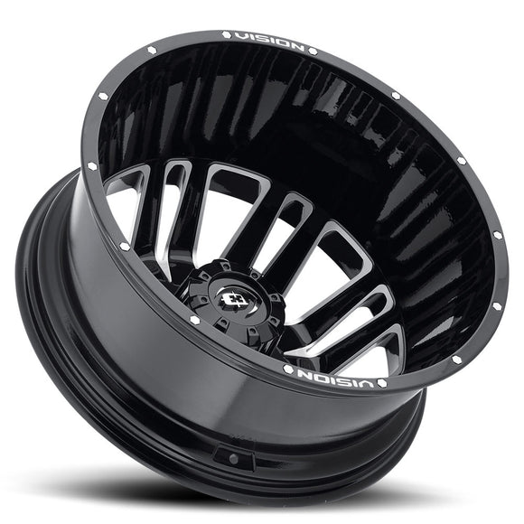 20x8.25 Vision 401 Rival Gloss Black Machined Face 8x210 ET-145 CB154.3