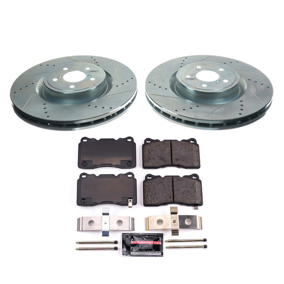 PowerStop Z23 Daily Driver Carbon-Fiber Ceramic Brake Pad and Drilled & Slotted