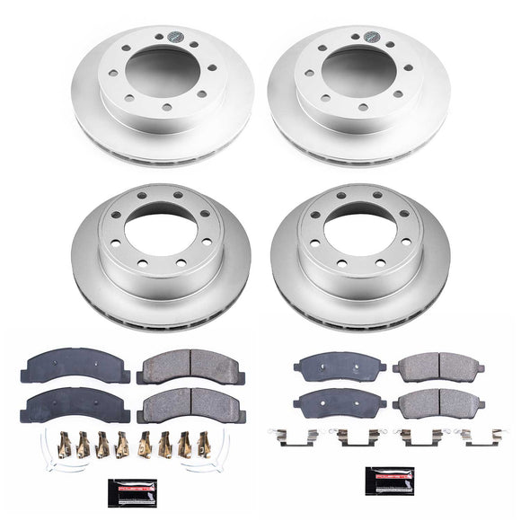PowerStop Genuine Geomet Coated Rotor and Low-Dust Ceramic Brake Pad Kit