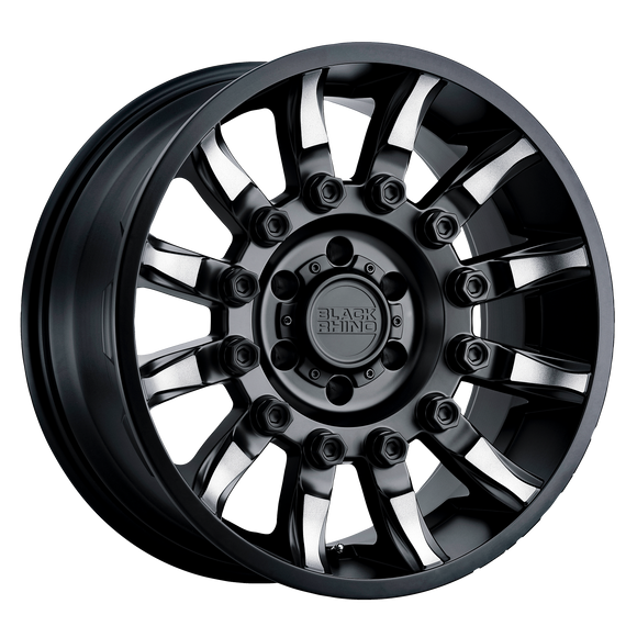 20x9 Black Rhino Mission Matte Black with Machined Tinted Spokes 5x127 ET-18.00 CB71.60