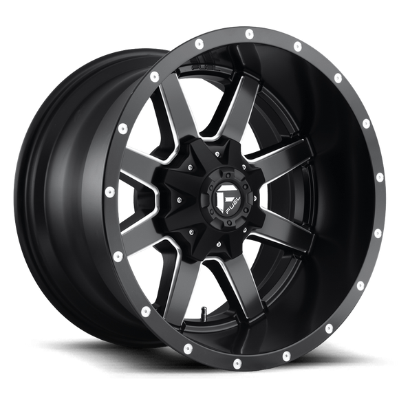 20X12 Fuel D538 Maverick Matte Black Milled 6X135/6X139.7 ET-44 wheel/rim