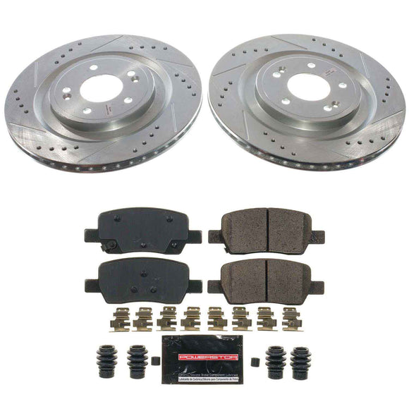 PowerStop Z23 Daily Driver Carbon-Fiber Ceramic Brake Pad and Drilled & Slotted