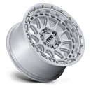 18x9 KMC KM556 Crux Gloss Silver Machined Face 6x139.7 ET0 CB106.1 Wheel