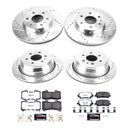 PowerStop Z36 Carbon-Fiber Ceramic Brake Pad with Drilled and Slotted Rotor Kit