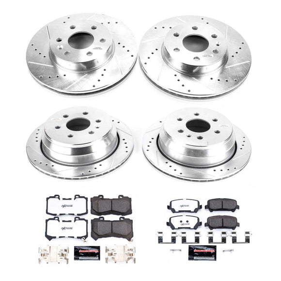 PowerStop Z36 Carbon-Fiber Ceramic Brake Pad with Drilled and Slotted Rotor Kit