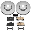 PowerStop Genuine Geomet Coated Rotor and Low-Dust Ceramic Brake Pad Kit