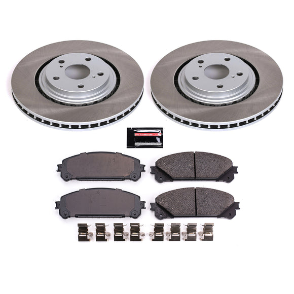 PowerStop Semi-Coated Rotor and Low-Dust Ceramic Brake Pad Kit