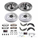 PowerStop Z36 Ceramic Brake Pads with Drilled Slotted Rotors and Drum Shoe Kit