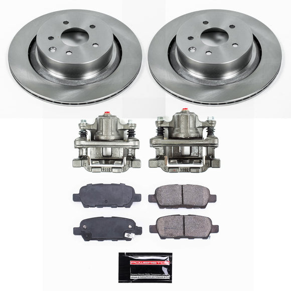 PowerStop OE Stock Replacement Low-Dust Ceramic Brake Pad, Rotor and Caliper Kit