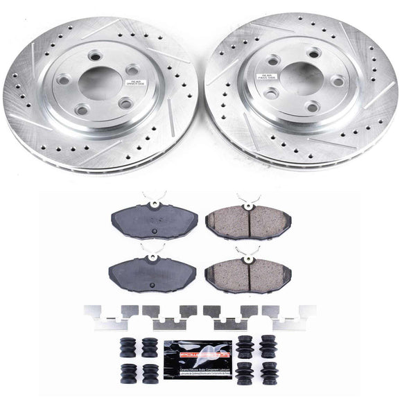 PowerStop Z23 Daily Driver Carbon-Fiber Ceramic Brake Pad and Drilled & Slotted