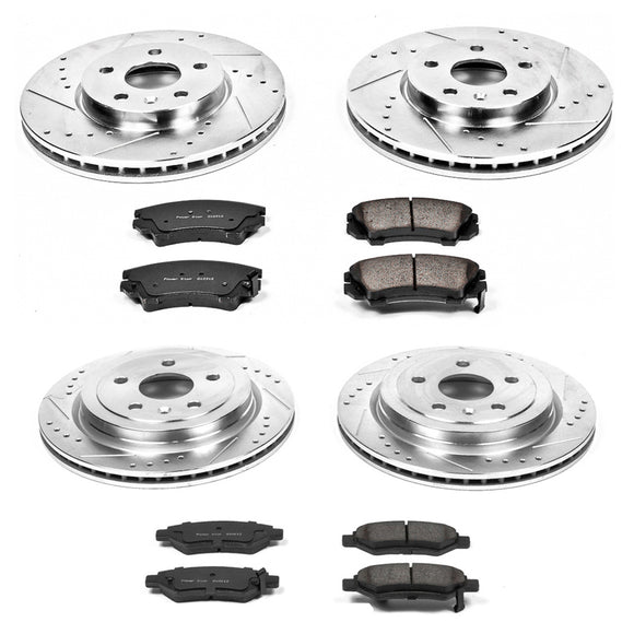 PowerStop Z23 Daily Driver Carbon-Fiber Ceramic Brake Pad and Drilled & Slotted