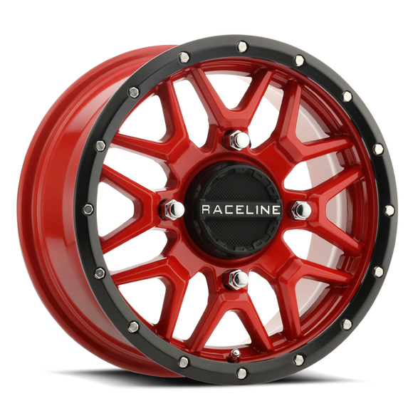 14x7 Raceline A94R Krank Gloss Red 4x156 ET10 CB132.5 Wheel