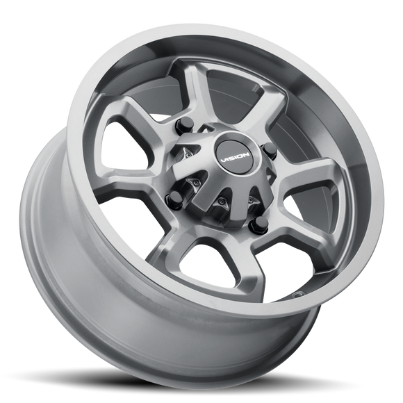 12x8 Vision 415 Bomb Gunmetal 4x110 ET-10.2 Wheel Rim