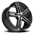 17X7.5 Vision 640 Nitrous Gloss Black Machined Face 5x114.3 5x4.5 ET40 CB73.1