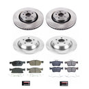 PowerStop OE Stock Replacement Low-Dust Ceramic Brake Pad and Rotor Kit