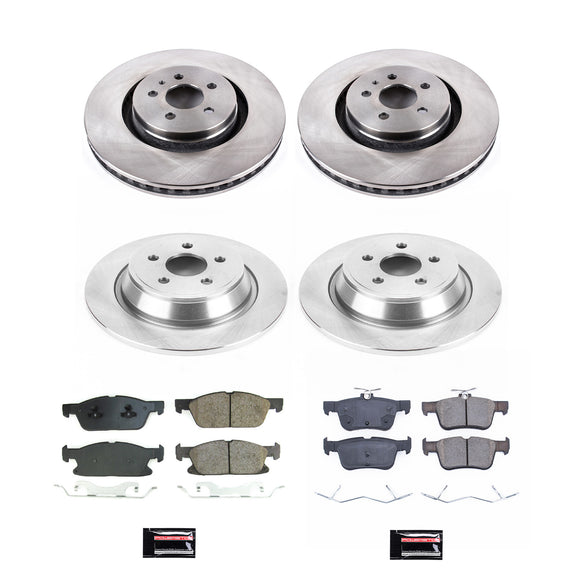 PowerStop OE Stock Replacement Low-Dust Ceramic Brake Pad and Rotor Kit