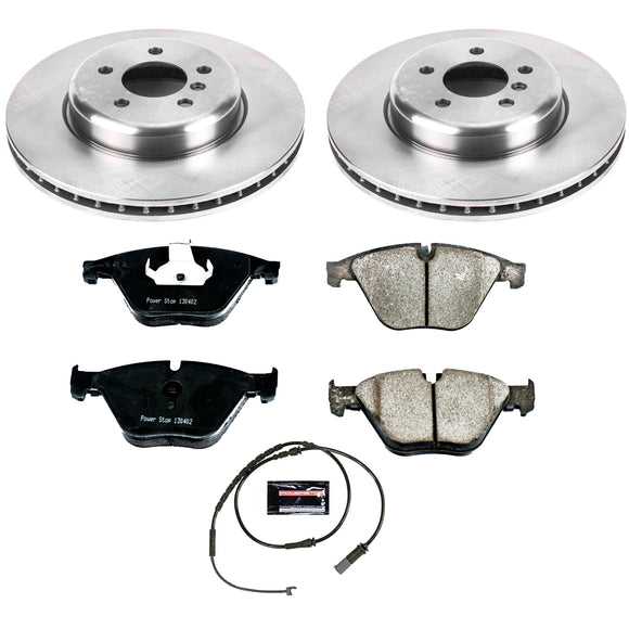 PowerStop OE Stock Replacement Low-Dust Ceramic Brake Pad and Rotor Kit