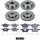 PowerStop OE Stock Replacement Low-Dust Ceramic Brake Pad and Rotor Kit