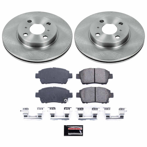 PowerStop OE Stock Replacement Low-Dust Ceramic Brake Pad and Rotor Kit