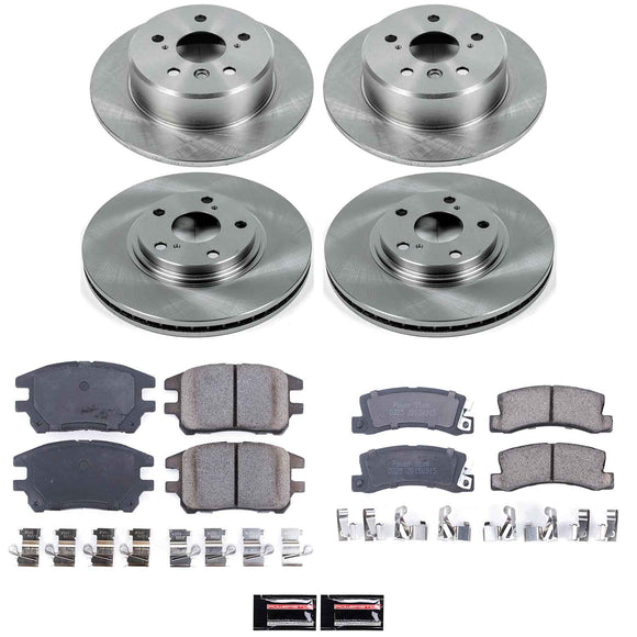 PowerStop OE Stock Replacement Low-Dust Ceramic Brake Pad and Rotor Kit