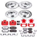 PowerStop Z26 Street Performance Ceramic Brake Pad, Drilled Slotted Rotor, and C