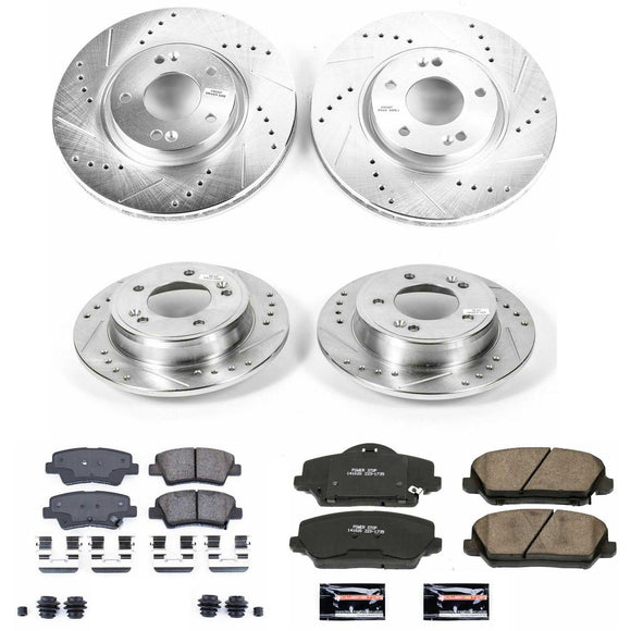 PowerStop Z23 Daily Driver Carbon-Fiber Ceramic Brake Pad and Drilled & Slotted