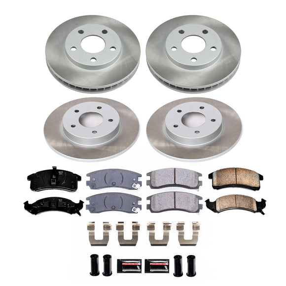 PowerStop Semi-Coated Rotor and Low-Dust Ceramic Brake Pad Kit
