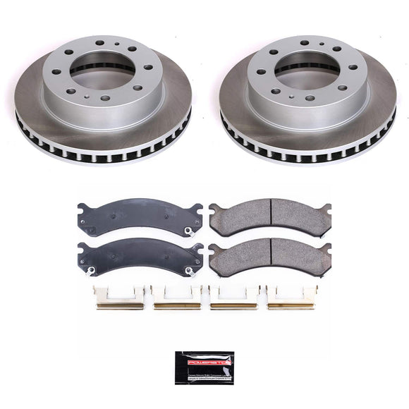 PowerStop Semi-Coated Rotor and Low-Dust Ceramic Brake Pad Kit