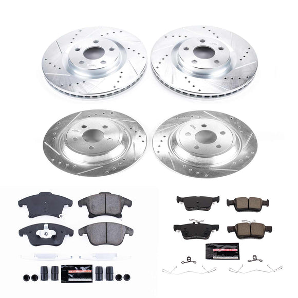 PowerStop Z23 Daily Driver Carbon-Fiber Ceramic Brake Pad and Drilled & Slotted
