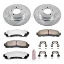 PowerStop Z36 Carbon-Fiber Ceramic Brake Pad with Drilled and Slotted Rotor Kit