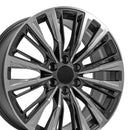 OE Wheels CA93 22x9 Gunmetal With Polished Face 6x139.7 ET28