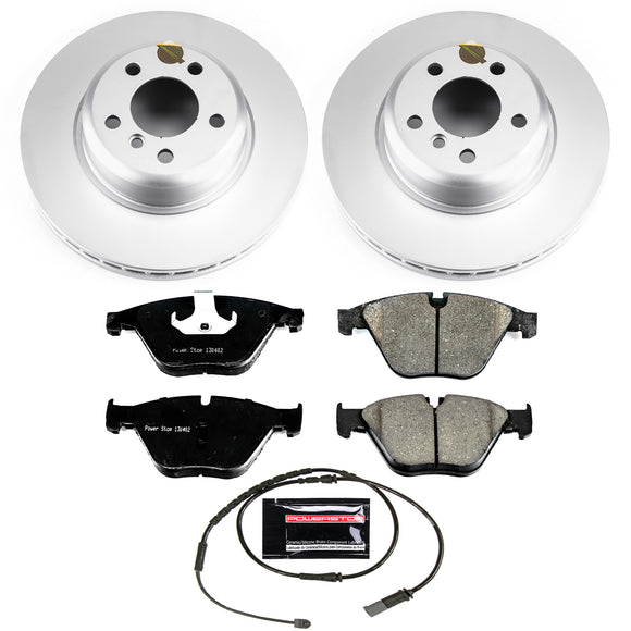 PowerStop Genuine Geomet Coated Rotor and Carbon-Fiber Ceramic Brake Pad Kit