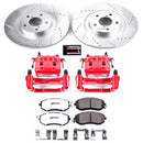 PowerStop Z26 Street Performance Ceramic Brake Pad, Drilled Slotted Rotor, and C