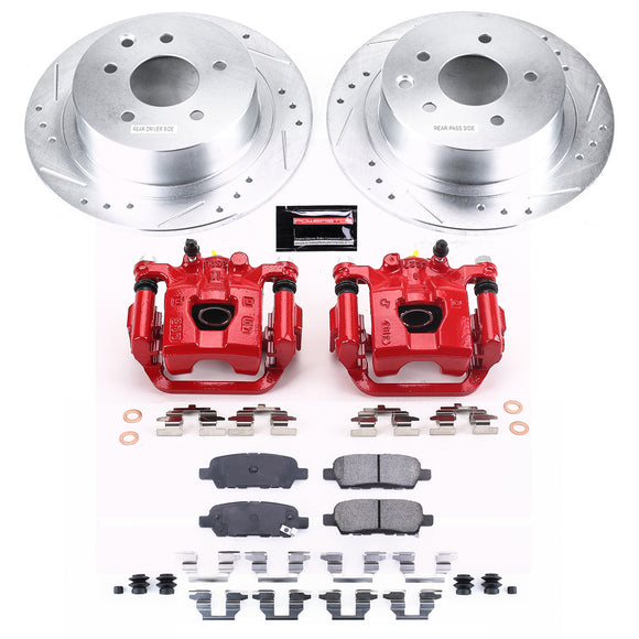 PowerStop Z23 Daily Driver Carbon-Fiber Ceramic Pads Drilled & Slotted Rotor & C