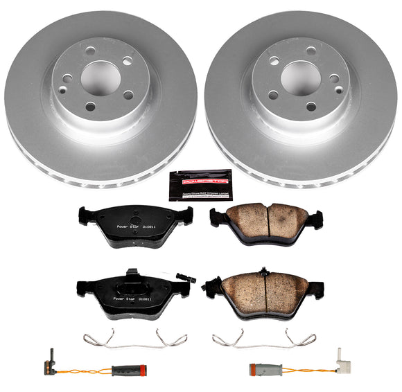 PowerStop Genuine Geomet Coated Rotor and Carbon-Fiber Ceramic Brake Pad Kit