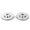 PowerStop Evolution Drilled Slotted Rotors Pair Front For Lincoln MKZ