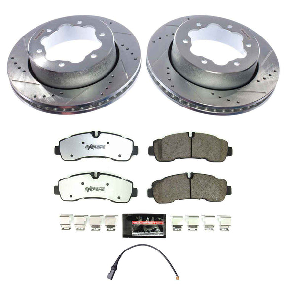 PowerStop Z36 Carbon-Fiber Ceramic Brake Pad with Drilled and Slotted Rotor Kit