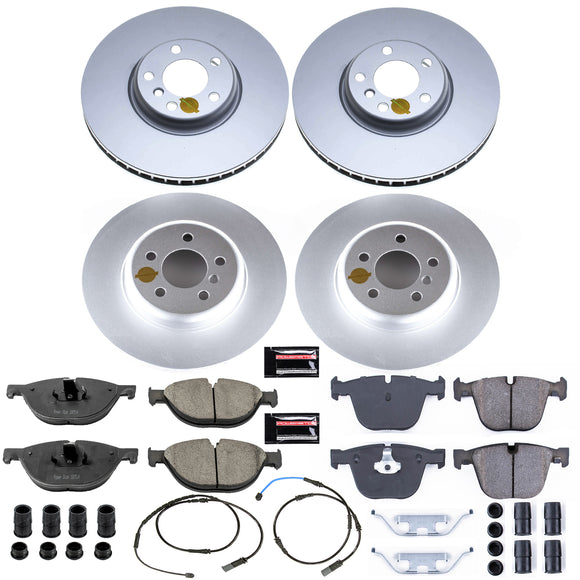 PowerStop Genuine Geomet Coated Rotor and Carbon-Fiber Ceramic Brake Pad Kit