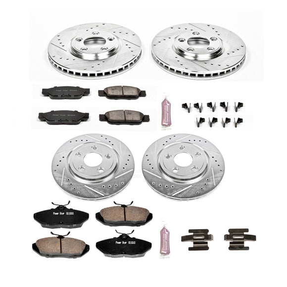 PowerStop Z23 Daily Driver Carbon-Fiber Ceramic Brake Pad and Drilled & Slotted