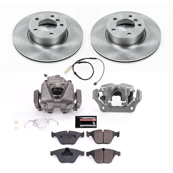 PowerStop OE Stock Replacement Low-Dust Ceramic Brake Pad, Rotor and Caliper Kit